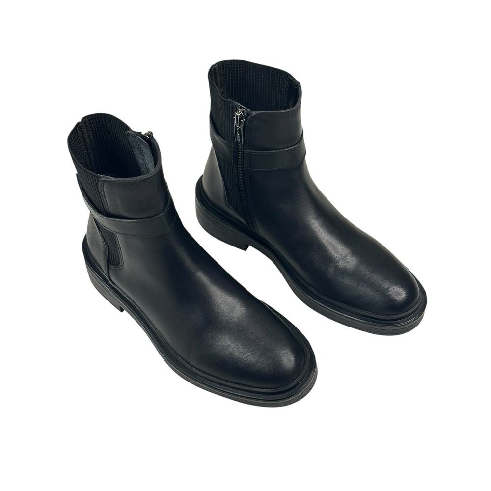 LA CANADIENNE Lily City Dry Waterproof Black Leather Chelsea Boots Womens 7 New